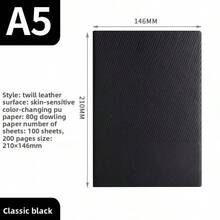 Cuaderno de Twill minimalista A5, libreta de notas práctica para oficina y negocios, suministro exclusivo en stock - Verde claro - Ver 10