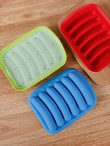 1pc Silicone Sausage Mold, Heat Resistant Sausage Maker, Sausage Mold For Steaming - Multicolor - View 5