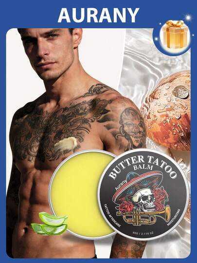 AURANY 60g Tattoo Aftercare Ointment, Tattoo And Piercing Care Products, Moisturizing Tattoo Care Cream For Tattoo Healing And Protection, Nourishing Tattoo Skin Care Balm, Color Preservation And Anti-Fading Tattoo Ointment, Suitable Gift For Professional Tattoo Artists And Beginners