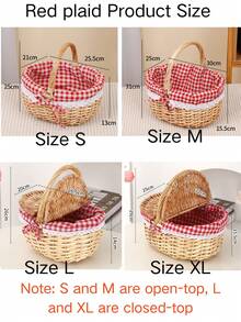 Giỏ dã ngoại đan thủ công bằng liễu gai có tay cầm và hai nắp, thích hợp để đựng thực phẩm, trái cây, dùng trong các kỳ nghỉ, cắm trại, mua sắm, trang trí nhà cửa. Được làm từ liễu gai tự nhiên nguyên chất đan thủ công, có thể có sự khác biệt nhỏ về màu sắc do yếu tố sinh trưởng, nhưng không ảnh hưởng đến tính thẩm mỹ và công dụng. Vui lòng mua hàng với sự tự tin. - Nhiều màu - Xem 16