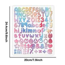 4 Sheets Of Heat Transfer Vinyl Featuring Two Styles Of Vibrant Letters, Numbers, And Symbols, Perfect For Creating Designs On Clothing, Bags, And Crafts - Color 2 - View 9