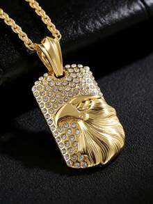 1pc Diamond Embossed Necklace, Luxury Gift For Men, Minimalist Pendant, Gift For Boyfriend, Father's Day Gift - Multicolor - View 6