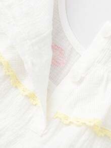 Balabala Áo thun hoạt hình mùa hè cho bé gái 2026, áo tay ngắn bằng cotton mềm mại, họa tiết dễ thương, nhẹ nhàng, thích hợp mặc hàng ngày. - Trắng đục - Xem 7