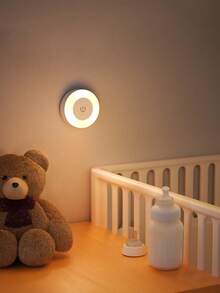 1pc LED Night Light With Touch Switch, 3 Adjustable Light Colors & Brightness, Bedside, Wardrobe, Cabinet, Staircase, Hallway Decor Night Light - Multicolor - View 10