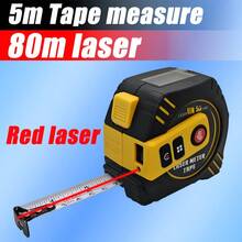 2-In-1 Laser Distance Meter - 16ft Tape Measure, 131FT/262FT Laser Distance, USB Charging, LCD Display Pythagoras, Area, Volume, Ft/Ft+In/In/M Unit Switch Digital Rangefinder, Suitable For Home Decoration And Building Surveying - Red Light - View 12