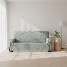 Kiva Universal And Versatile 3-Seater Sofa Cover, Various Colors Available – Easy-To-Fit Protective Sofa Cover For Backrest, Seat And Arms - Pearl Grey Troy - View 2