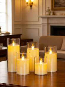 LED Electronic Candle Light, Realistic Wax Candle, Romantic Wedding Proposal Candlelight Decor, Atmosphere Lamp, Suitable For Multiple Occasions - Flat-mouth Ambient Light - View 8