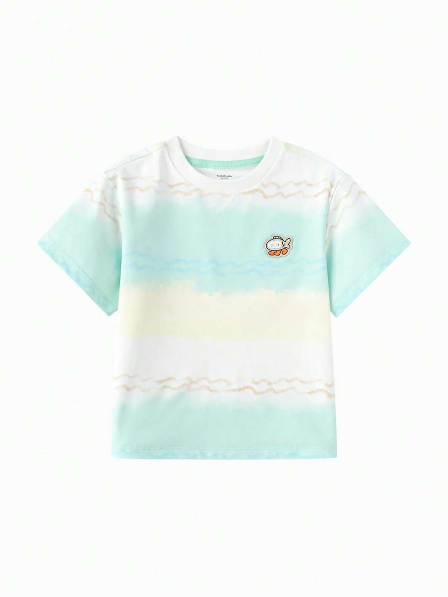 Balabala Áo thun mùa hè nhanh khô cho trẻ em 2026, chất liệu cotton nhẹ, thoáng khí, chống tia UV, mềm mại, thoải mái, thích hợp mặc thường ngày. - tông màu xanh lá cây - Xem 1