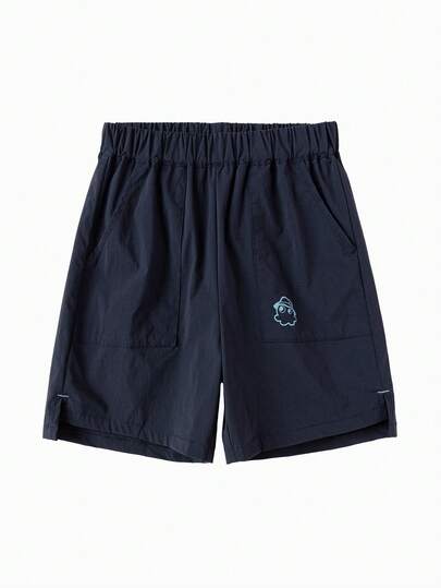 Balabala Boys Summer Color-Block Shorts 2026, Quick-Dry Lightweight Cotton, Comfortable Casual Play Shorts, Breathable Fabric
