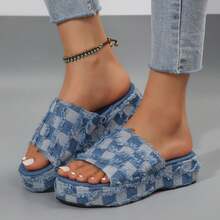 Comfortable & Stylish Womens Sandals For Summer - Lightweight Non-Slip Open-Toe Slippers With Thick Soles For Casual Wear - Xanh dương 1 - Xem 9