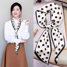 Women Bandana & Square Scarves - Four-leaf Flower Chapter: White - View 11