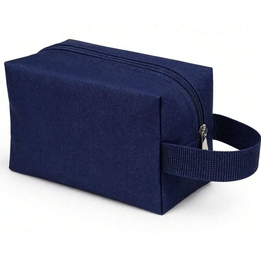 Kit 5 Plain Toiletry Bags Without Print To Personalize Gift - Navy Blue - View 1