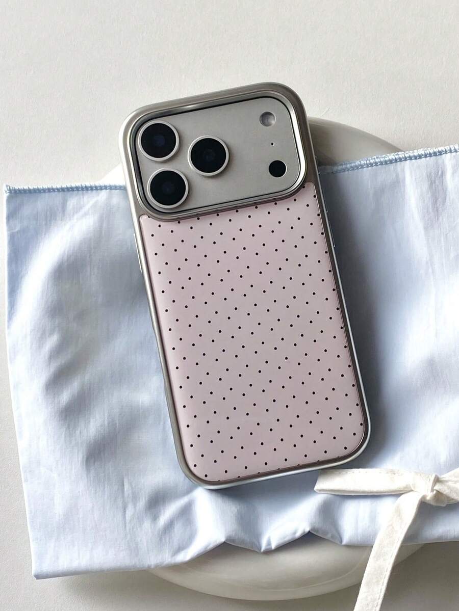 1 chiếc, kiểu dáng Hàn Quốc, mạ đen, họa tiết sóng bạc, phù hợp với 17, 17 Pro Max/ 16 Pro Max/ 15 Pro/ 14, 13/12/11. Thích hợp làm quà tặng Ngày Valentine/Sinh nhật/Ngày của Mẹ/Lễ Phục Sinh cho gia đình/bạn bè/chị gái/bạn gái. - Hồng - Xem 1