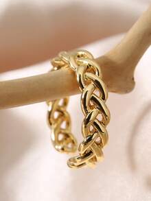 One Simple Fashion Personalized Fried Dough Twists Opening Ring Is Exquisite And Versatile, Suitable For Daily Holiday Wear, And Can Be Sent To Friends And Couples - Braided Ring - View 8