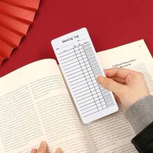 20/50pcs Reading Log And Book Tracking Bookmarks, Blank Bookmarks For Books, Art Projects, School Supplies, Gift Tags - White - View 1