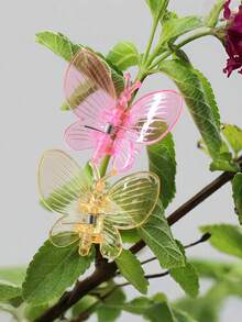 20个彩色蝴蝶植物夹，藤蔓支撑夹，兰花茎夹，兰花支撑夹，园艺植物藤蔓夹，用于支撑藤蔓、植物，固定盆栽植物，适用于蔬菜，园艺夹可使植物直立生长，更健康，园艺工具可使茎和藤蔓直立。 - A - 查看 1