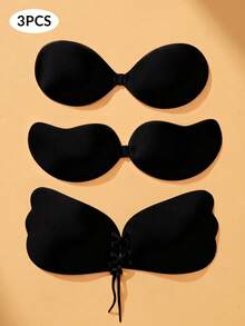 3 Pairs Reusable Strapless Front Closure Invisible Nipple Covers, Women's Lingerie & Intimate Accessories - Multicolor - View 15