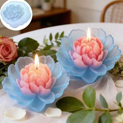 1 Khuôn hoa mẫu đơn 3D mới, khuôn silicon làm nến/sáp/nhựa/thạch cao để tự làm máy khuếch tán hương thơm, có thể tái sử dụng, chịu nhiệt, dễ tháo khuôn, thích hợp để làm nến, đồ thủ công bằng nhựa, trang trí nhà cửa, ý tưởng quà tặng tuyệt vời.