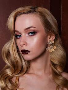 1/6对 Bmadge 女士夸张耳环套装，大号银色金色几何耳环，低过敏性垂坠耳环，珠宝礼品 - 金色 - 查看 2