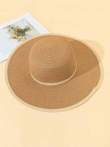 Bộ 2 mũ lưỡi trai kaki và 1 túi đeo chéo bằng rơm dành cho nữ, thời trang đa năng, phù hợp để đội hàng ngày, mũ chống nắng đi biển, mùa hè. - Nhiều màu - Xem 7