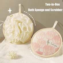 Tulip Bath Flower Scrub Sponge Exfoliating Wonder Bath Ball All-In-One Bathing Glove New Model - 03 - View 2