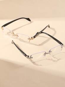 Women's European And American New Arrival High-End Metallic Transparent Glasses, Suitable For Daily Life, Outfits, And Social Gatherings - Multicolor - View 6