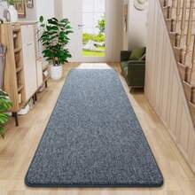Modern 2x6 Runner Rugs for Bedroom Living Room Memory Foam Low-Pile Hallway Carpet Runner Rug for Entryway Kitchen Throw Small Rug for Bedside Dorm Room Decor Dark Blue and White - Camino de mesa de 2 x 6 - Ver 2