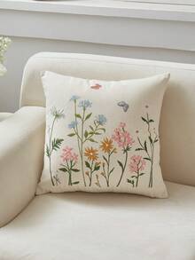 LCUHPCL 1 Pieza Cojín Bordado Con Pequeña Flor De Margarita Para Decoración Del Hogar En Cualquier Estación - Multicolor - Ver 15