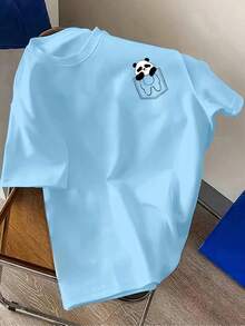 SummerMen's Casual Sports T-Shirt A861Loose And Comfortablesummer Tops - 桃 - 查看 9