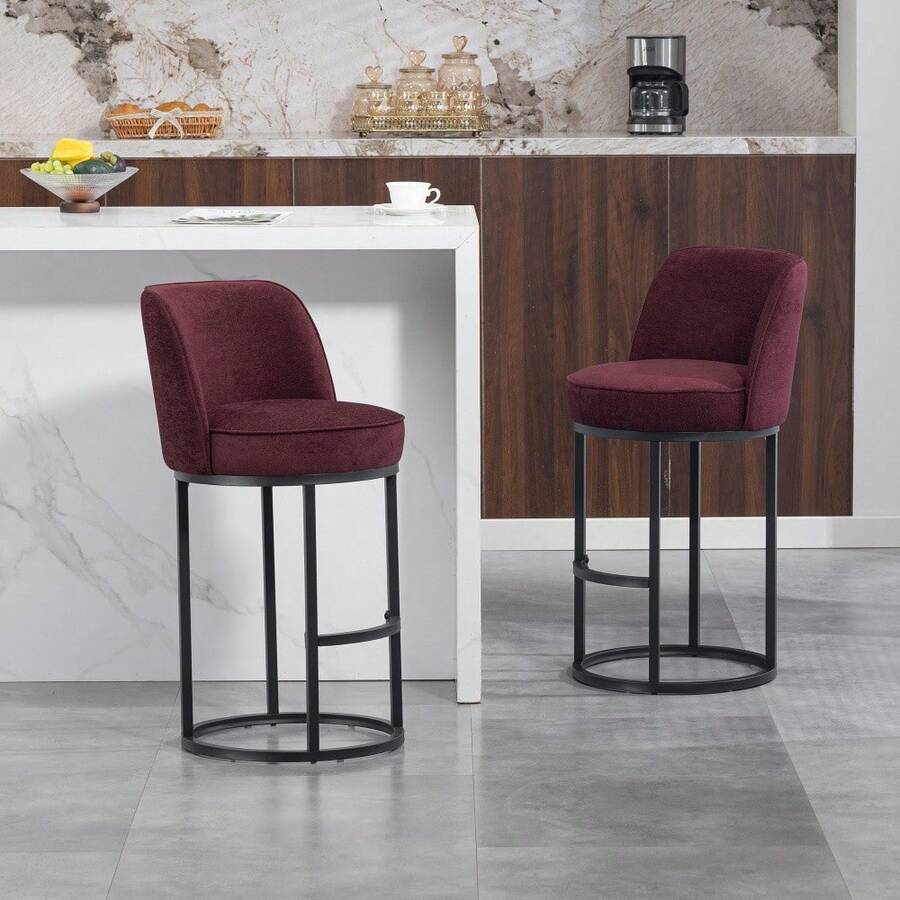 Barstools - Burgundy - View 1