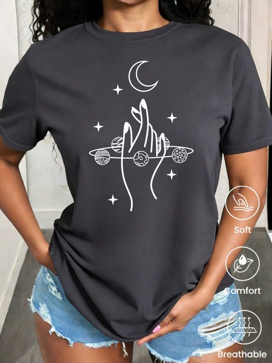 Women T-Shirts - Dark Grey - View 1