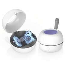 Portable Pacifier Sanitizer, UV Light Sanitizer Box, 99.99% Cleaned In 3 Minutes, 90 Disinfection Cycles, USB Rechargeable, Baby Pacifier Sanitizer On The Go (Large White) - Larger White - View 2
