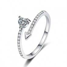 1 Chiếc nhẫn đôi bằng bạc Sterling mới, kiểu dáng thời trang, đính đá Zirconia hình trái tim, phong cách Ins Niche, sang trọng, cao cấp. - chiếc nhẫn tình yêu - Xem 9