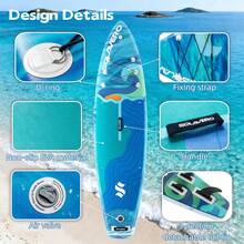 323 Cm / 335 Cm / 350 Cm Non-Slip Inflatable SUP Board, With Complete SUP Accessories, Three Removable Fins, Three-Piece Adjustable Single Paddle, Various Patterns & Sizes, Suitable For Diverse Uses. - 海浪 - 查看 4