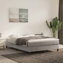 vidaXL Struttura letto a molle, letto imbottito per camera da letto, struttura letto con rete a doghe e gambe di supporto, letto singolo per camera da letto, velluto grigio chiaro 80x200cm - Grigio Chiaro - Visualizzare 13