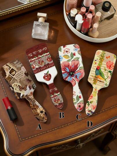 1 chiếc lược chải tóc đệm khí phong cách cổ điển và tối giản, lược massage da đầu kiểu INS hoài cổ, lược chống tĩnh điện gỡ rối dành cho phụ nữ và bé gái.