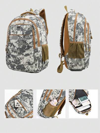 1pc Multi-Pocket Backpack, Unisex College Style Laptop Backpack, Large Capacity Bag For Laptop, Tablet, Clothes, Wallet, Outdoor Gear, Suitable For Travel, Hiking, Sports, Student Use, Great Gift For Girls