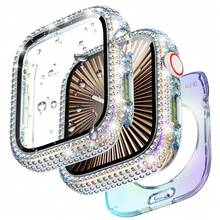 40mm Waterproof Bling Case With Screen Protector For Apple Watch SE/Series 4-6, Sparkling PC Front Bumper & Hollow Back Cover, Splash-Resistant Easy Install - 豐富多彩的 - 查看 10