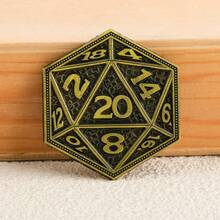 1 chiếc xúc xắc D20 hình rồng trong game nhập vai RPG, hình đồng xu tráng men dễ thương phong cách anime, dùng để cài áo, balo hoặc làm quà tặng trang sức thời trang. - Nhiều màu - Xem 4