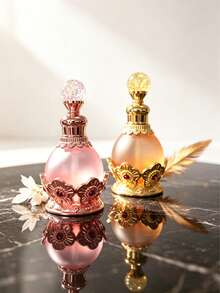 15ml Exquisite Rhinestone-Decorated Enamel Bottle, Mini Refillable Container, Portable Travel/Holiday Personal Care, Perfume & Essential Oil Sample Bottle, Home Decor, Ideal Gift For Girls (Perfume Not Included, Empty Bottle Only) - View 6