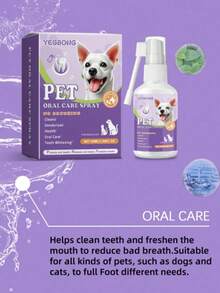 Xịt vệ sinh răng miệng Yegbong cho thú cưng, gel làm sạch và làm trắng răng cho mèo và chó, xịt thơm miệng. - Xem 4