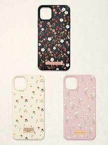 3 件套花卉印花手机壳，兼容 和 Galaxy，采用甜美、浪漫、可爱的粉色、白色、玫瑰红配色设计，特别适合年轻女性。 - 彩色 - 查看 34