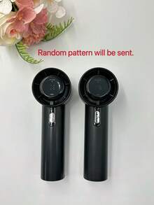 1 件装（图案随机发货）简约纯色男女通用 USB 充电迷你手持风扇，100 档风速，超长续航，液晶显示屏，适用于户外、海滩、旅行、运动、居家、办公、日常使用，毕业季、母亲节、父亲节理想礼物 - 新款 - 查看 3