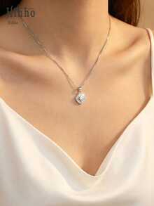Hihho Bộ 3 chiếc dây chuyền xương đòn đính đá Zirconia tinh tế, kiểu dáng ngôi sao/cỏ ba lá/hình thoi, phù hợp cho nữ giới đeo hàng ngày. Giá cả phải chăng và phù hợp cho sinh viên. - chuỗi xương đòn - Xem 7