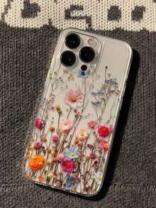 Funda protectora de teléfono transparente con estampado floral diminuto y antideslizante, compatible con iPhone 16/16 Pro/16 Pro Max/16 Plus, 15 XR /7/8, 15 Pro Max, 12 Pro Max, 13 Pro Max, 14 Pro Max, 13, 14, 11, 12, 12P, 14P, 11P, A13 4G, A22, A21S, A51 4G, A52, S22 Ultra, A33 5G, A54, S23 Ultra, S24, A14, A15, S23, A73, Redmi 10, Redmi Note 11 4G, Redmi 11 Lite, carcasa suave de TPU resistente al agua, a los golpes y a los arañazos, versión internacional, no la versión nacional - Estilo (1 pieza) - Ver 8