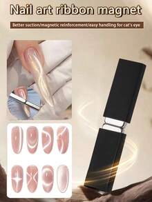 2er-Set - Brandneue Nagelkunst-Bandmagnete mit Schutzhüllen. Diese strapazierfähigen, hochfesten Magnetwerkzeuge sind speziell für die Erstellung von "Katzenauge"-Gelnagel-Effekten entwickelt. Sie ermöglichen Ihnen mühelos atemberaubende, bandähnliche Licht- und Schattendesigns auf Ihren Nägeln zu erzielen, was sie zu einer Spitzenauswahl für professionelle Nagelkunst-Zubehör und -Werkzeuge macht. Ideal für DIY-Acrylnagelverlängerungen, macht dieses Set ein hervorragendes Geschenk für jede Frau, die Schönheit und Nagelkunst liebt. - Verschiedenfarbig - Übersicht 2