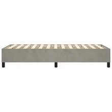 vidaXL Struttura letto a molle, letto imbottito per camera da letto, struttura letto con rete a doghe e gambe di supporto, letto singolo per camera da letto, velluto grigio chiaro 80x200cm - Grigio Chiaro - Visualizzare 5