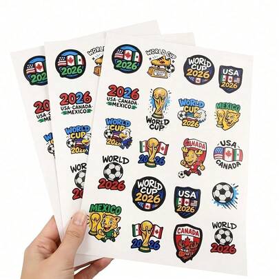 FIFA World Cup Themed Waterproof Stickers, Suitable For Decorating Laptops, Skateboards, Water Bottles, Luggage, Perfect Gift And Reward For World Cup Fans