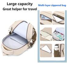 Large Capacity Multi-Layer Backpack, Lightweight Travel Bag For Middle/High School & College Students, Backpack With Cute Moon Pendant, Multi-Pocket Multi-Function Backpack - Multicolor - View 12