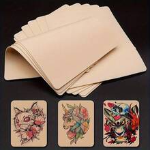 3pcs Blank Synthetic Leather Tattoo Practice Skin Pads, Suitable As Practice Tools For Permanent Makeup Tattoo Beginners - Multicolor - View 9